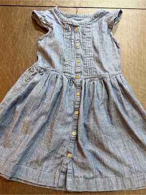 GapKids Girls Chambray Button-Down Dress Size S